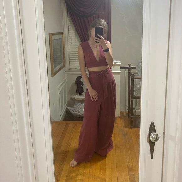 SOLD Free people burgundy two piece set - Picture 4 of 7